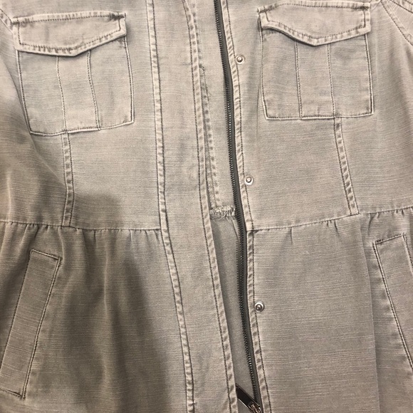 CoffeeShop New York army green peplum jacket - Picture 3 of 7